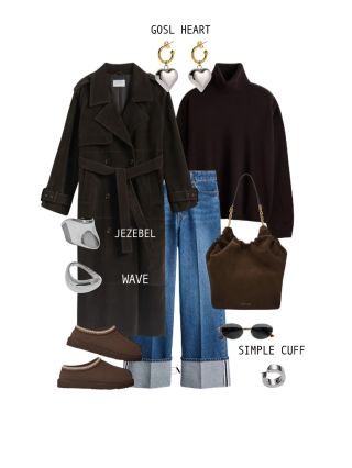 Inspirace 🤍 Jak lze kombinovat naše šperky. Monochromatické oblečení, džíny a mix stříbra a zlata.